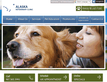 Tablet Screenshot of alaskaveterinaryclinic.com